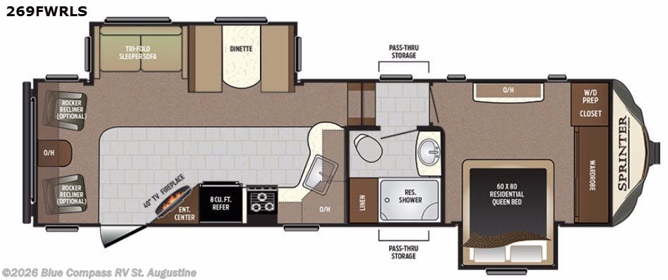 Used 2017 Keystone Sprinter 269FWRLS available in St. Augustine, Florida