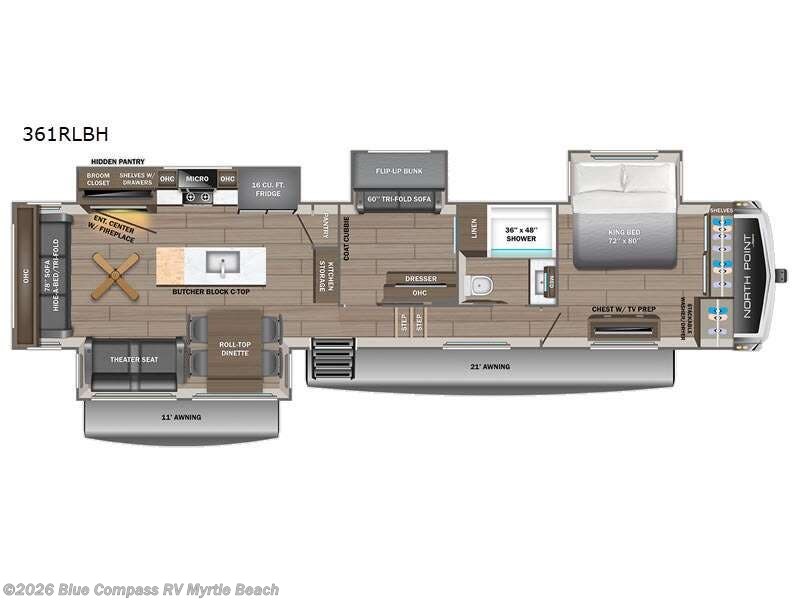 New 2027 Jayco North Point 361RLBH available in Myrtle Beach, South Carolina