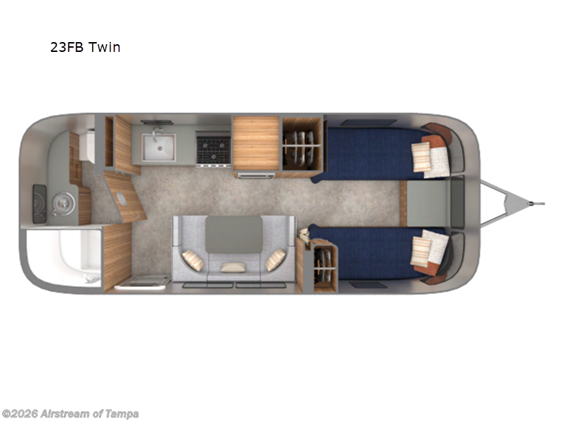 Used 2026  Airstream Trade Wind 23FB Twin by Airstream from Airstream of Tampa in Dover, FL