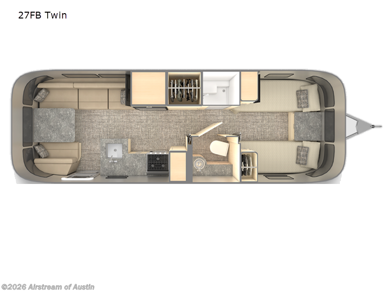 New 2027 Airstream Flying Cloud 27FB Twin available in Buda, Texas