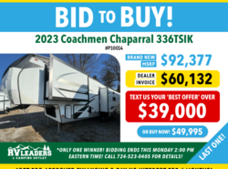 New 2023 Coachmen Chaparral 336TSIK available in Adamsburg, Pennsylvania