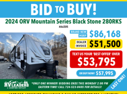 New 2024 Outdoors RV Mountain Series Black Stone 280RKS available in Adamsburg, Pennsylvania