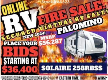 New 2024 Palomino Solaire 258RBSS available in Adamsburg, Pennsylvania