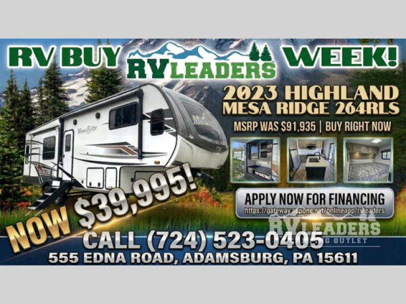 Used 2023 Highland Ridge Mesa Ridge XLT MF264RLS available in Adamsburg, Pennsylvania