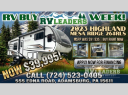 Used 2023 Highland Ridge Mesa Ridge XLT MF264RLS available in Adamsburg, Pennsylvania
