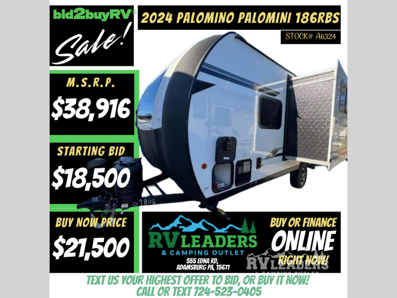 New 2024 Palomino PaloMini 186RBS available in Adamsburg, Pennsylvania