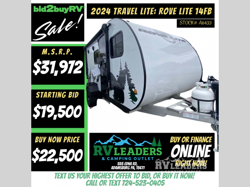 New 2024 Travel Lite Rove Lite 14FB available in Adamsburg, Pennsylvania