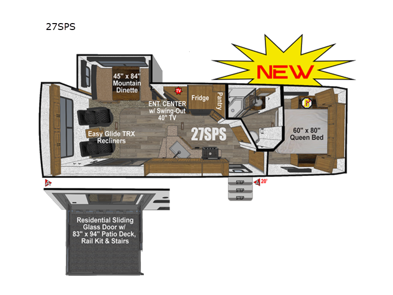 New 2026 Outdoors RV Back Country Series MTN TRX Titanium Series 27SPS available in Adamsburg, Pennsylvania