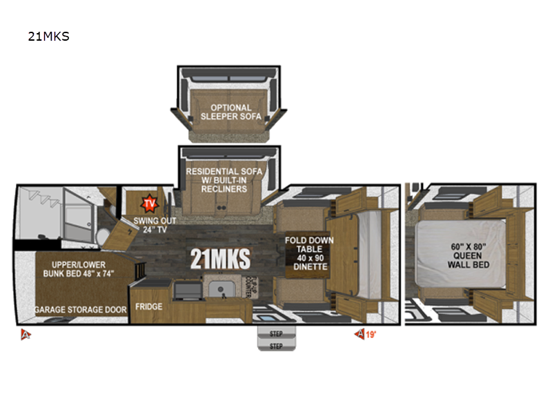 New 2026 Outdoors RV Creek Side Mountain Series 21MKS available in Adamsburg, Pennsylvania