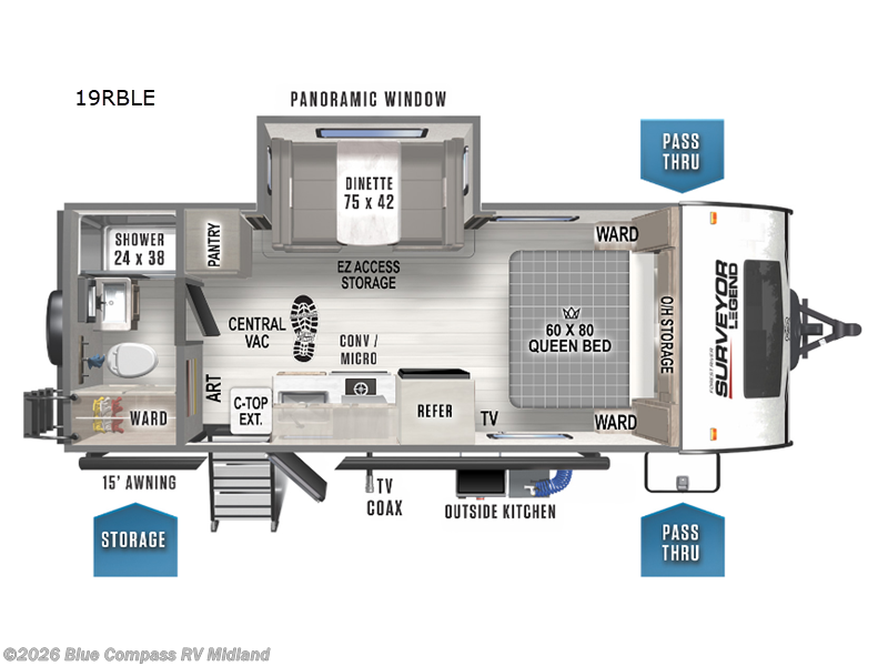 Used 2023 Forest River Surveyor Legend 19RBLE available in Midland, Michigan