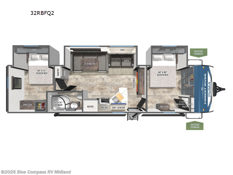 New 2027 Forest River Puma 32RBFQ2 available in Midland, Michigan