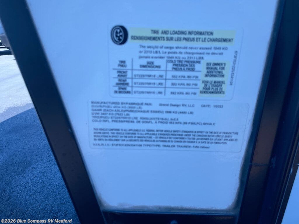 Used 2022 Grand Design Reflection 150 Series 260RD available in Medford, Oregon