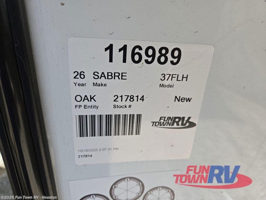 New 2026 Forest River Sabre 37FLH available in Wharton, Texas