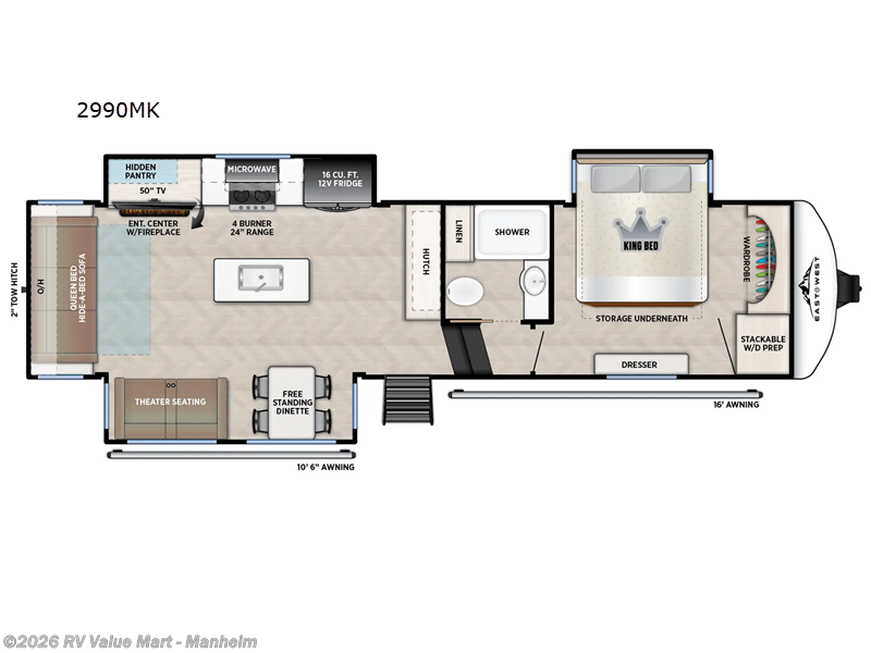 New 2026 East to West Blackthorn 2990MK available in Manheim, Pennsylvania