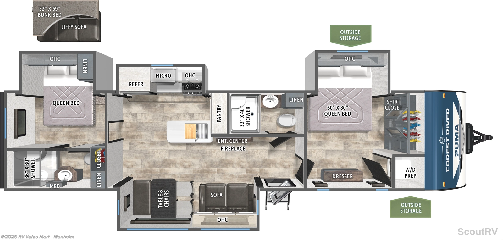 New 2027  Forest River Puma 340DB by Forest River from RV Value Mart - Manheim in Manheim, PA