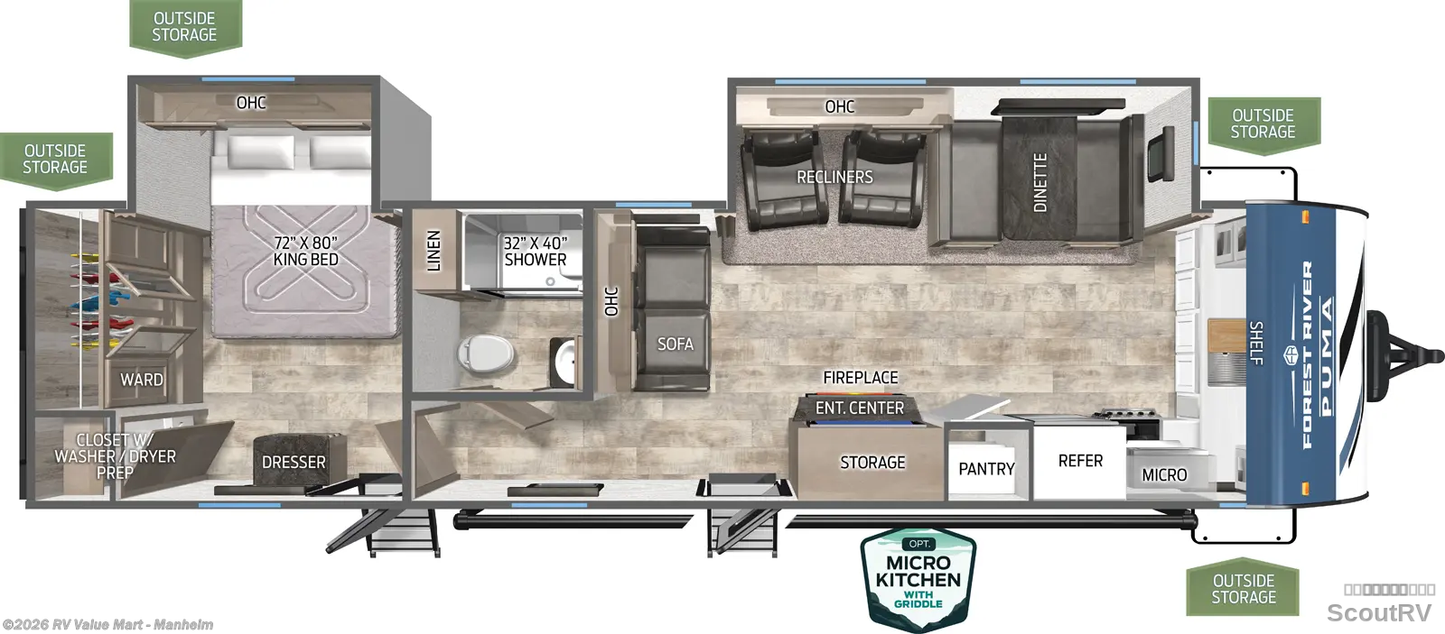 New 2027 Forest River Puma 31FKRK available in Manheim, Pennsylvania