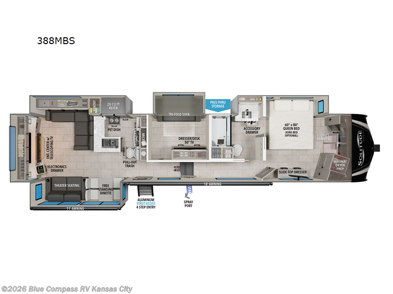 New 2025 Grand Design Solitude 388MBS available in Grain Valley, Missouri