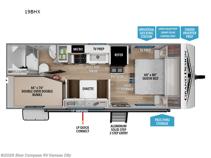 New 2026 Grand Design Transcend Xplor 19BHX available in Grain Valley, Missouri