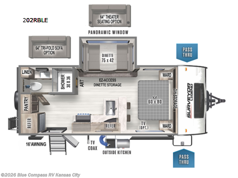 Used 2022 Forest River Surveyor Legend 202RBLE available in Grain Valley, Missouri