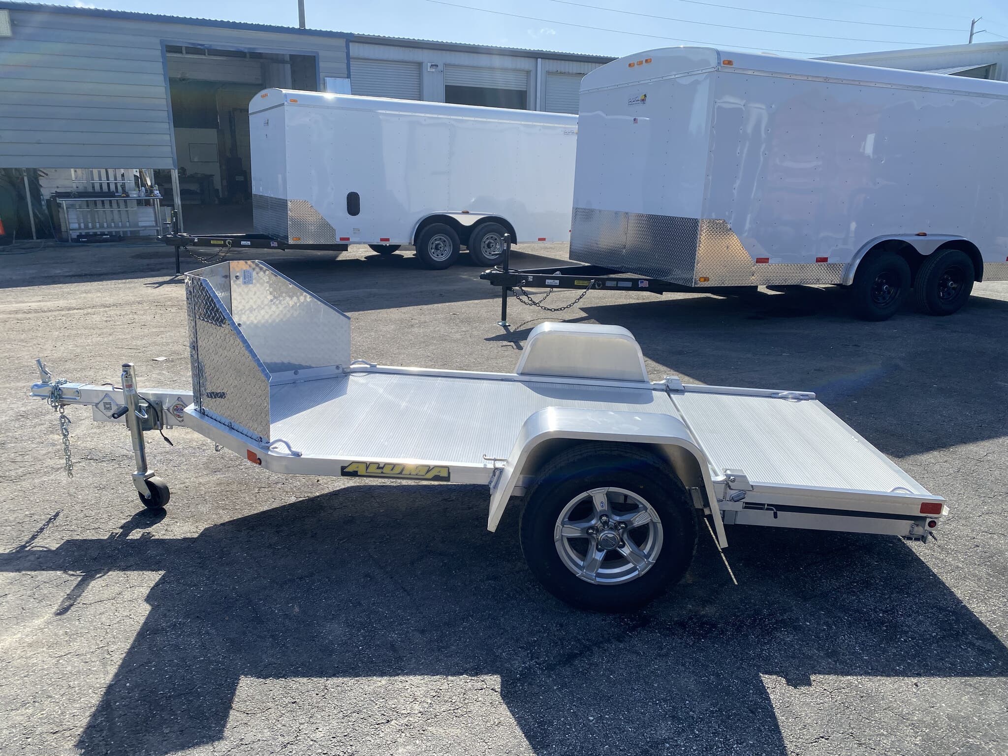 4x8 Motorcycle Trailer for sale | New Aluma MC1F-S-R Aluminum Folding ...