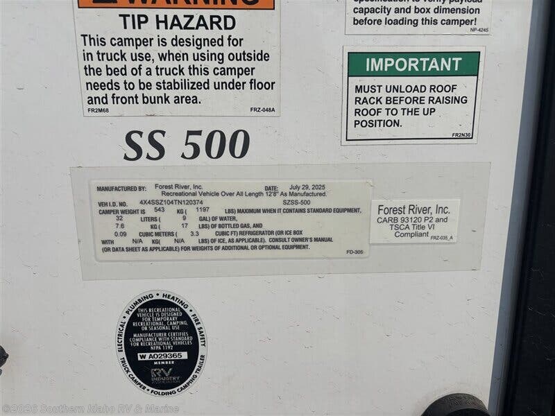 New 2026 Forest River  PALOMINO SZSS-500 available in Jerome, Idaho