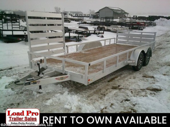2023 H&H 82X18 Aluminum Utility Trailer w/ Side Load Gate available in Clarinda, IA