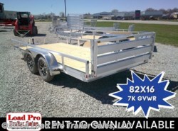 2024 H&H 82x16 Aluminum Rail Side Utility Trailer, 7K