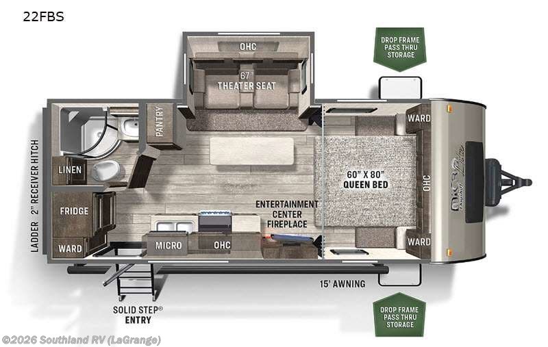 2021 Forest River Flagstaff Micro Lite 22FBS