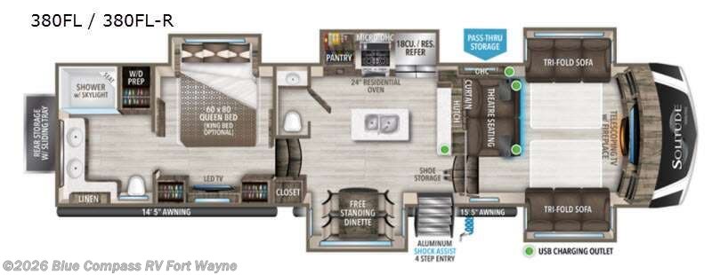 Used 2021 Grand Design Solitude 380FL available in Columbia City, Indiana