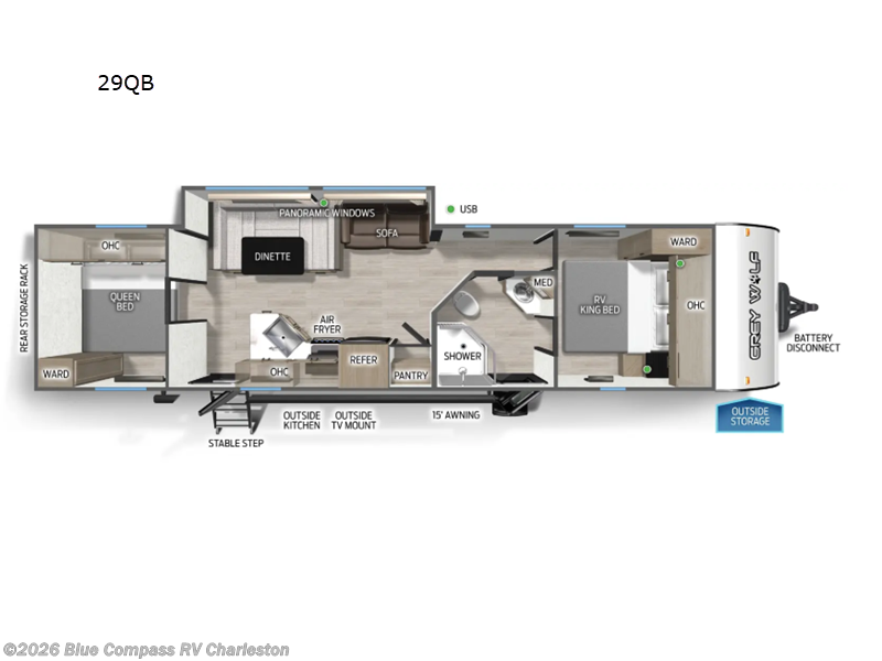 New 2026 Forest River Cherokee Grey Wolf 29QB available in Ladson, South Carolina