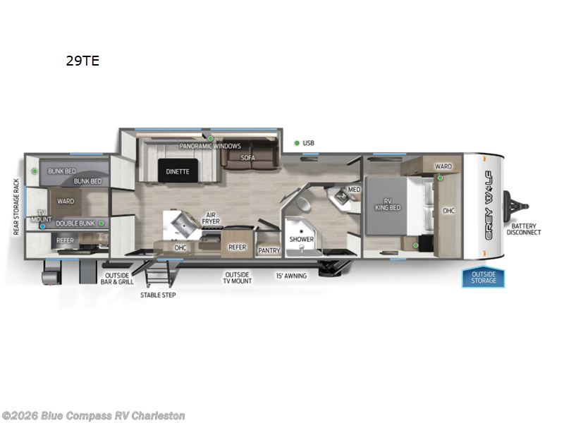 Used 2026  Forest River Cherokee Grey Wolf 29TE by Forest River from Blue Compass RV Charleston in Ladson, SC