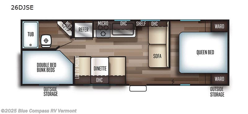 Used 2019 Forest River Cherokee Grey Wolf 26DJSE available in East Montpelier, Vermont