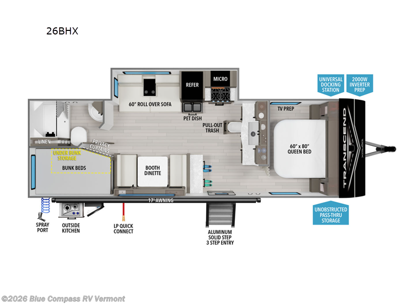 Used 2025 Grand Design Transcend Xplor 26BHX available in East Montpelier, Vermont