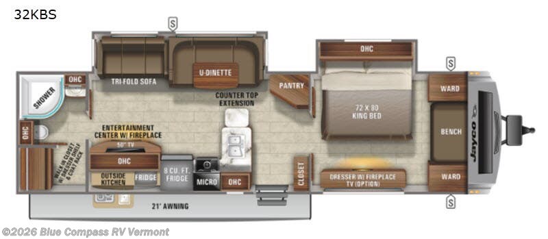 Used 2021 Jayco White Hawk 32KBS available in East Montpelier, Vermont