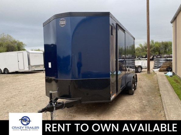 2024 Wells Cargo 7X16 Enclosed Cargo Trailer Black Out UTV Package available in Ennis, TX