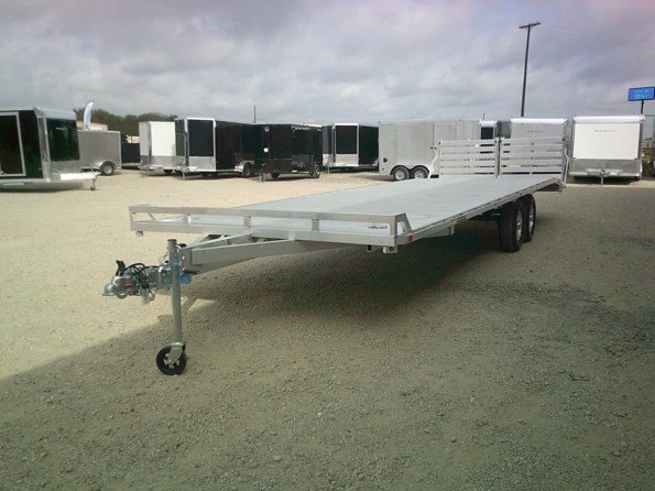 2024 Aluma 1028HBT 28' Aluminum Deckover Flatbed Trailer 9990 LB available in Greenville, TX