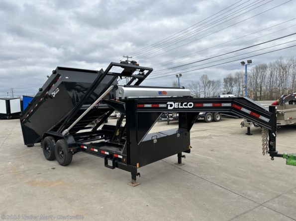 2023 Delco 14’ 14K Gooseneck Roll-off Trailer with 15yd available in Clarksville, TN