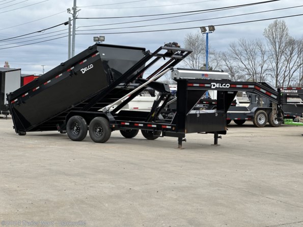 2023 Delco 14’ 14K Gooseneck Roll-off Trailer with 15yd BIN available in Clarksville, TN