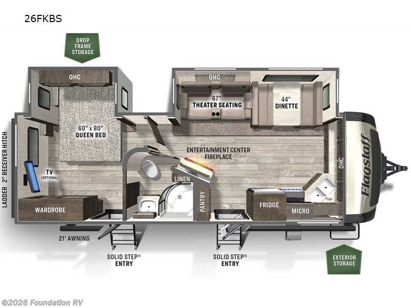 New 2023  Forest River Flagstaff Super Lite 26FKBS by Forest River from Foundation RV in Wichita Falls, TX