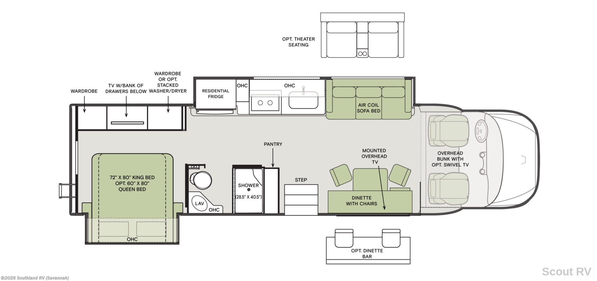 New 2027 Tiffin Allegro Bay 34DB available in Savannah, Georgia