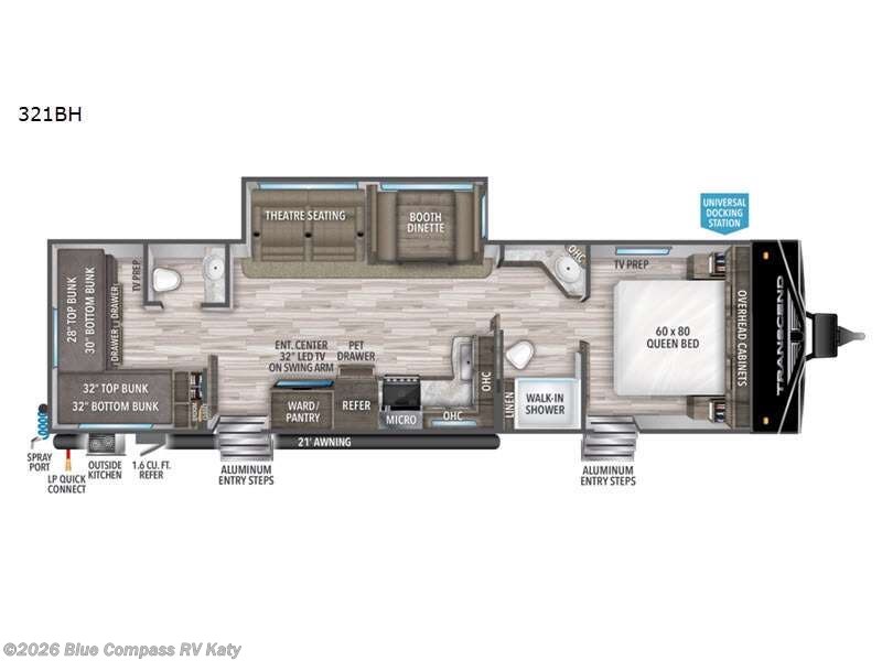Used 2022 Grand Design Transcend Xplor 321BH available in Katy, Texas