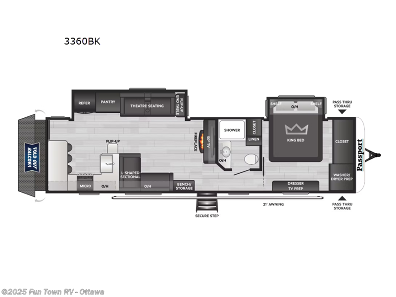 Used 2025 Keystone Passport 3360BK available in Ottawa, Kansas