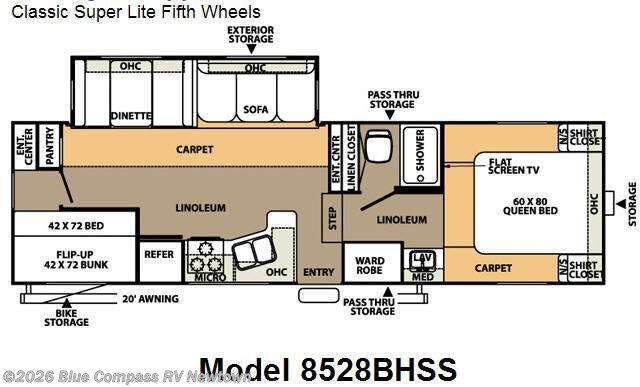 Used 2008 Forest River Flagstaff Classic Super Lite 8528BHSS available in Newtown, Connecticut