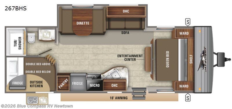 Used 2020  Jayco Jay Flight SLX 8 267BHS by Jayco from Blue Compass RV Newtown in Newtown, CT