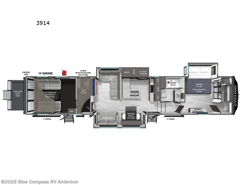 New 2026 Heartland Cyclone 3914 available in Anderson, California
