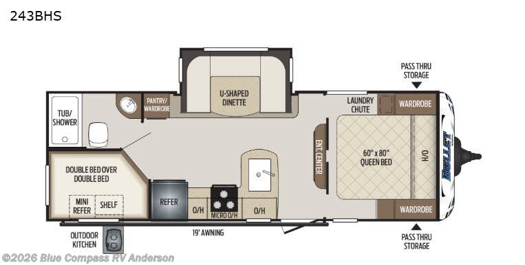 Used 2019 Keystone Bullet 243BHS available in Anderson, California