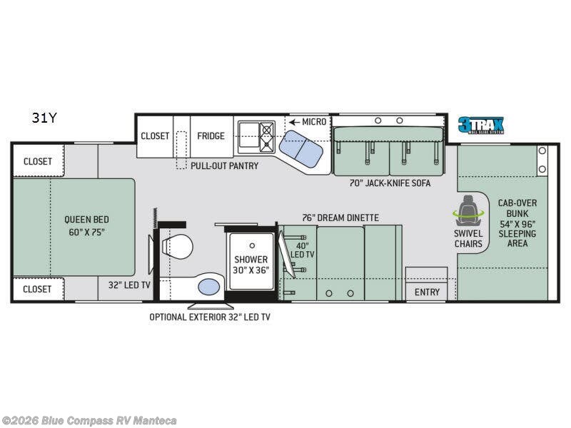 Used 2019  Thor Motor Coach Chateau 31Y by Thor Motor Coach from Blue Compass RV Manteca in Manteca, CA