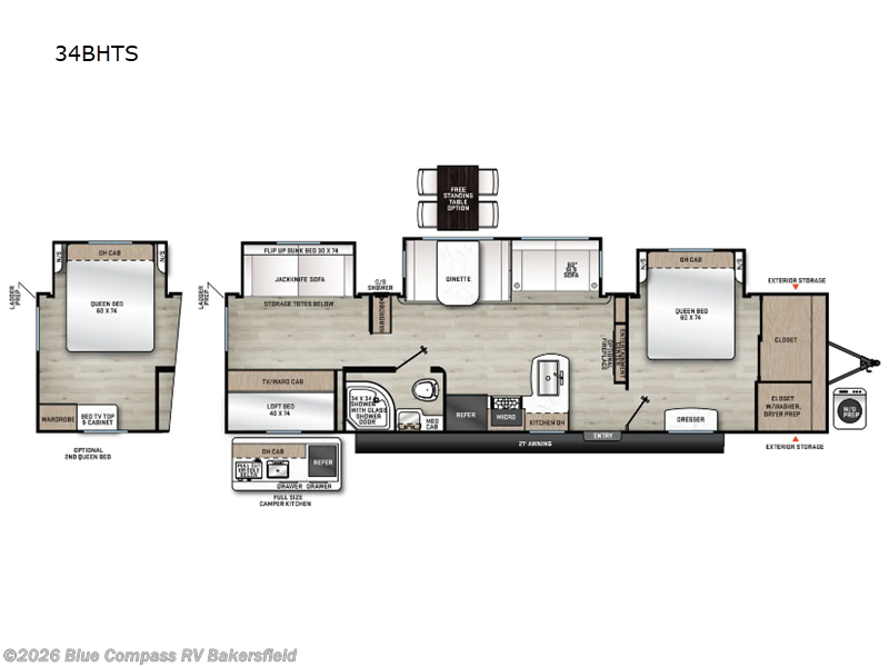 New 2026 Forest River Aurora 34BHTS available in Bakersfield, California