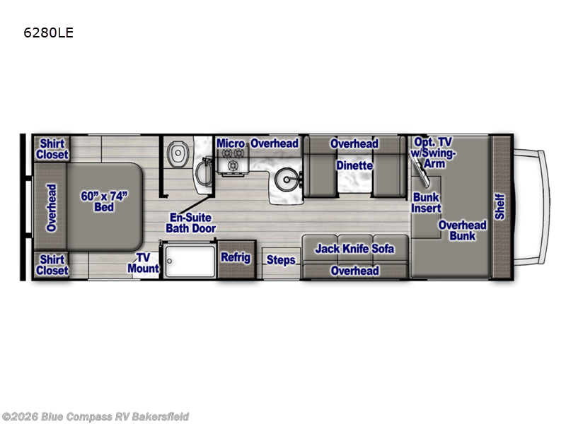 Used 2023  Gulf Stream Conquest Class C 6280LE by Gulf Stream from Blue Compass RV Bakersfield in Bakersfield, CA