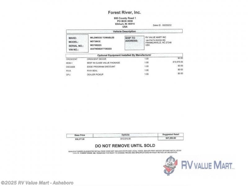 New 2026 Forest River Wildwood X-Lite 26ICE available in Franklinville, North Carolina